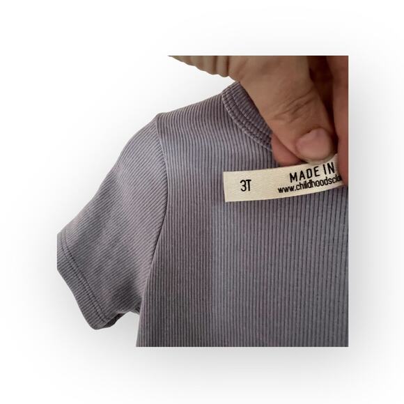 Childhoods Haze Lavender Rib knit Tee - Picture 2 of 3